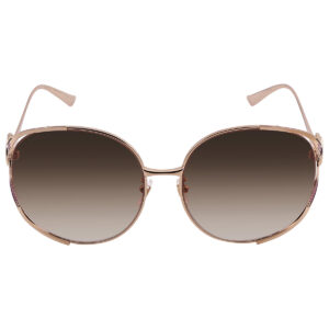 Home gucci brown gradient oval ladies sunglasses gg0225s 007 63