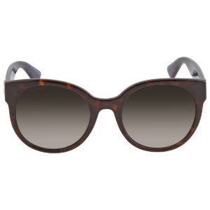 Home gucci brown gradient round ladies sunglasses gg0035sn 004 54