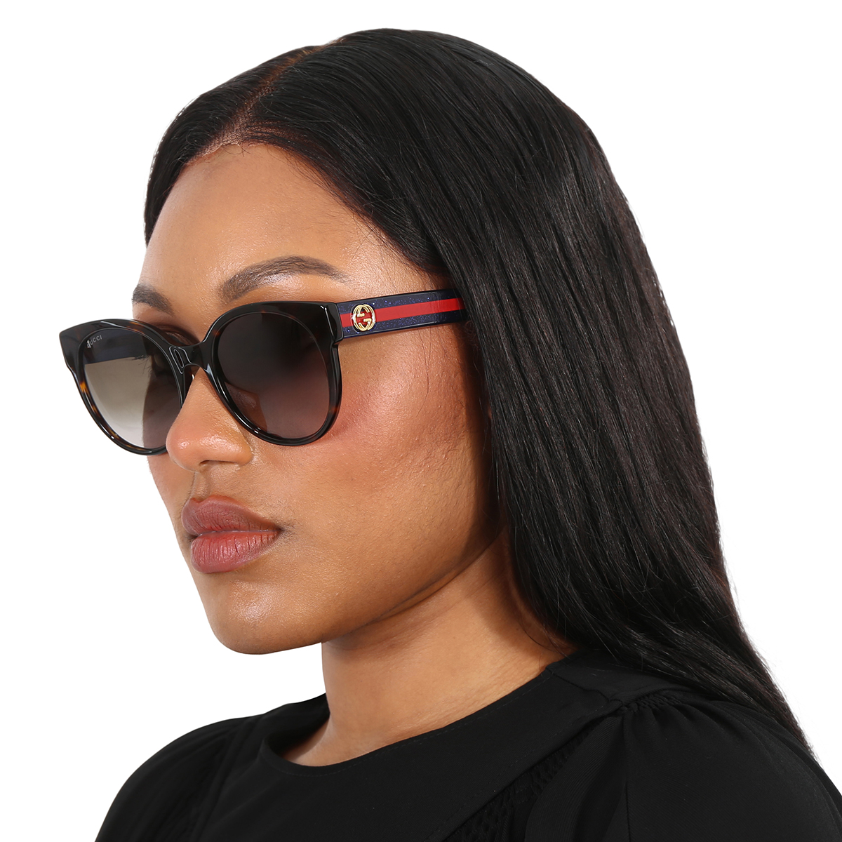 gucci brown gradient round ladies sunglasses gg0035sn 004 54 gucci brown gradient round ladies sunglasses gg0035sn 004 54