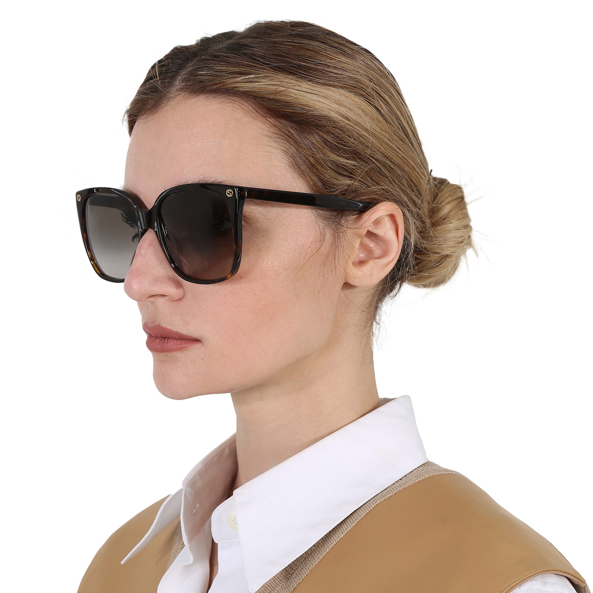 gucci brown gradient cat eye ladies sunglasses gg0022s 003 57 gucci brown gradient cat eye ladies sunglasses gg0022s 003 57