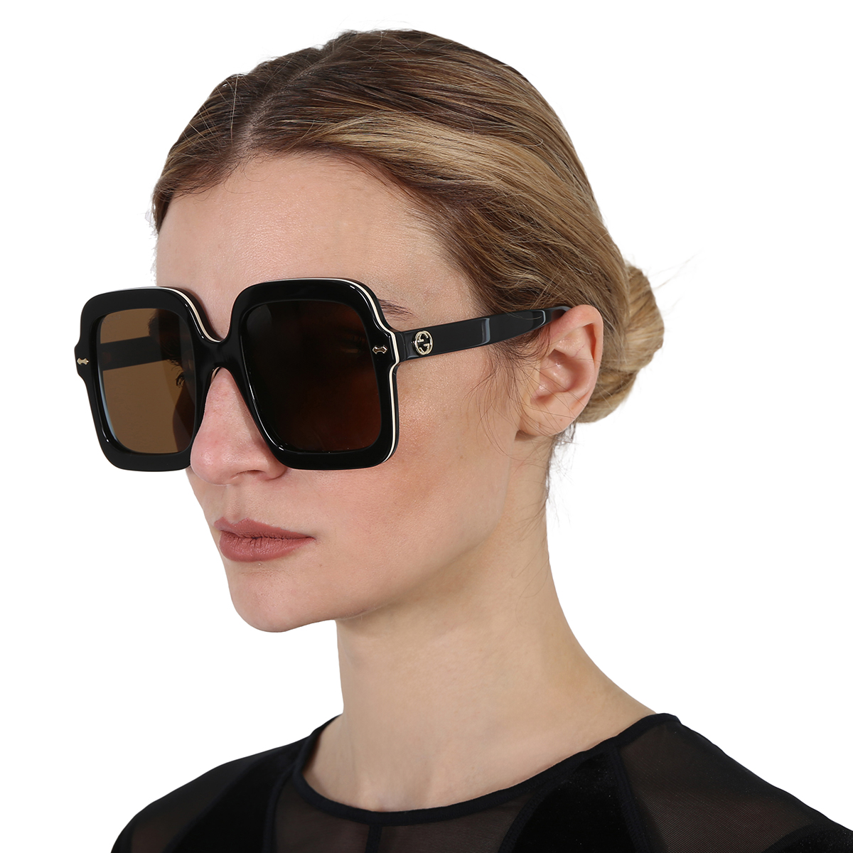 gucci brown square ladies sunglasses gg1241s 001 56 gucci brown square ladies sunglasses gg1241s 001 56