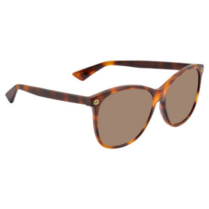 Home gucci gg0024 brown oval ladies sunglasses gg0024s 002 58