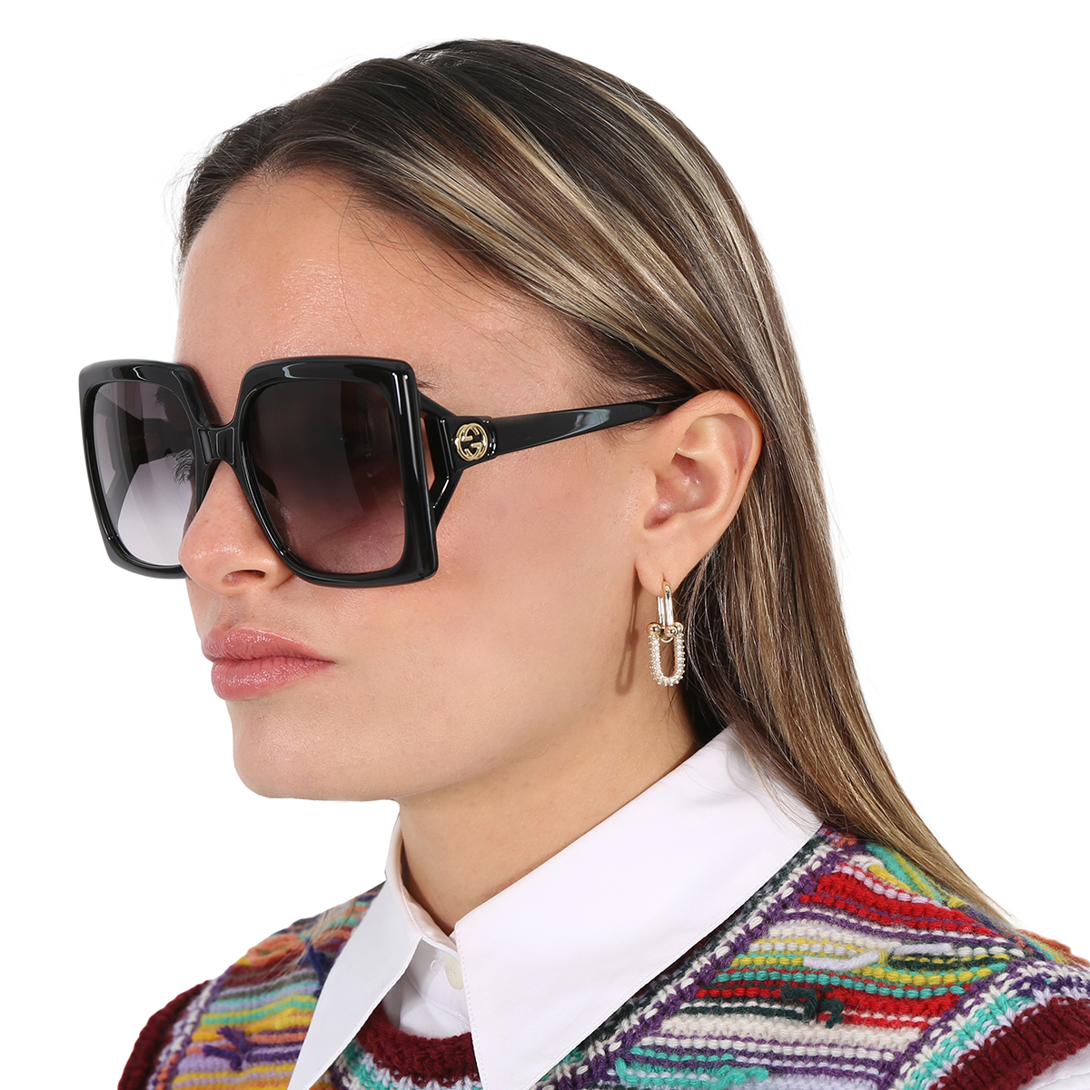 gucci grey gradient oversized ladies sunglasses gg0876s 001 60 gucci grey gradient oversized ladies sunglasses gg0876s 001 60