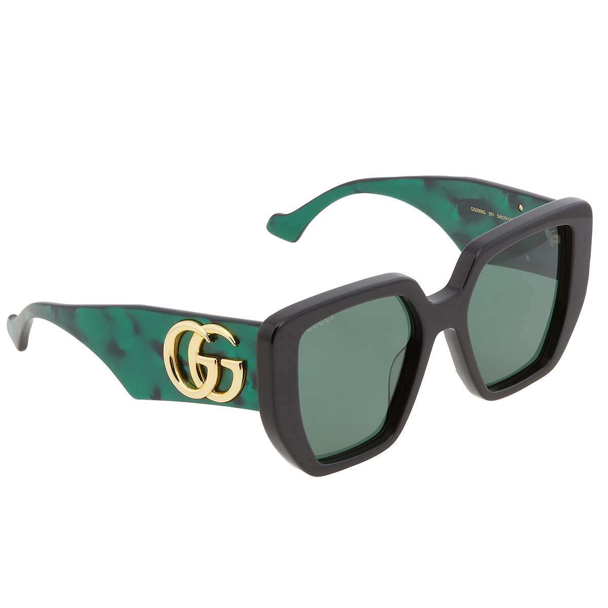 gucci green geometric ladies sunglasses gg0956s 001 54 gucci green geometric ladies sunglasses gg0956s 001 54