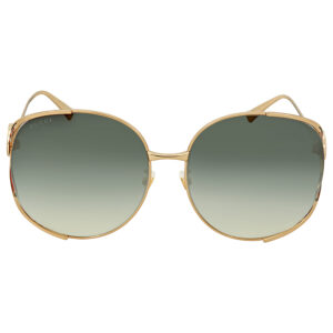 Витрина gucci green gradient oval ladies sunglasses gg0225s 003 63