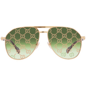 gucci green logo pilot men's sunglasses gg1220s 004 59