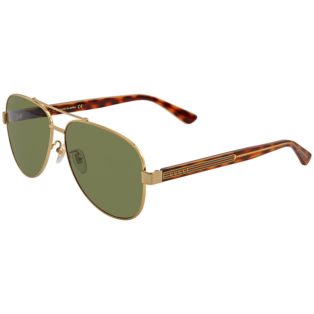 gucci green pilot men's sunglasses gg0528s 009 63 gucci green pilot men's sunglasses gg0528s 009 63