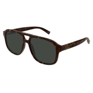 gucci green pilot men's sunglasses gg1856s 002 57