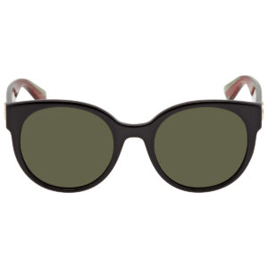 Home gucci green round ladies sunglasses gg0035sn 002 54