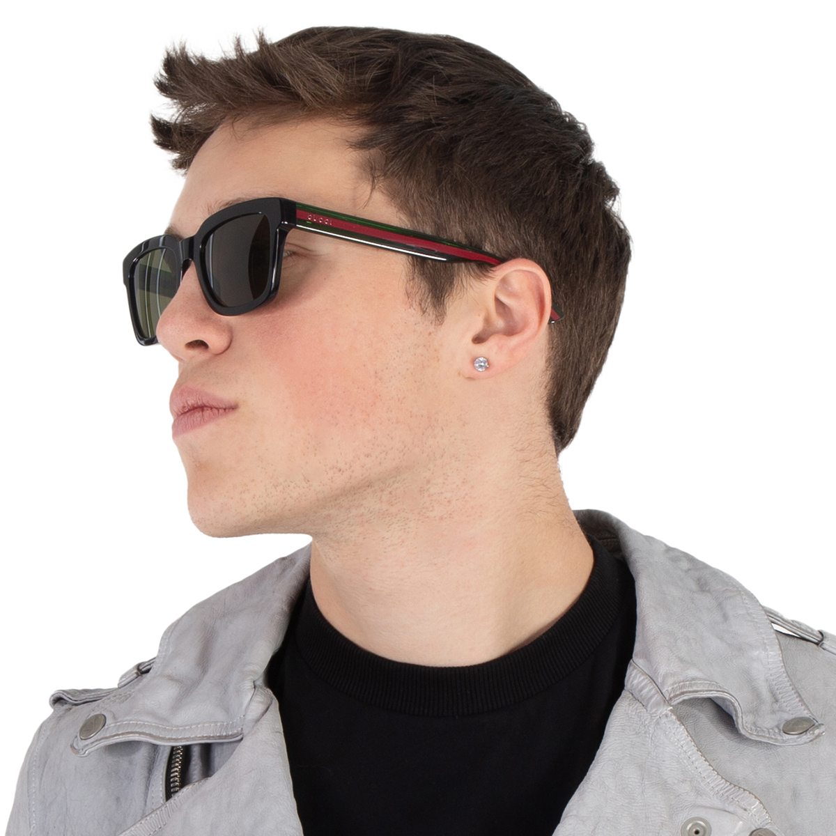 gucci green square men's sunglasses gg0001sn 002 52 gucci green square men's sunglasses gg0001sn 002 52