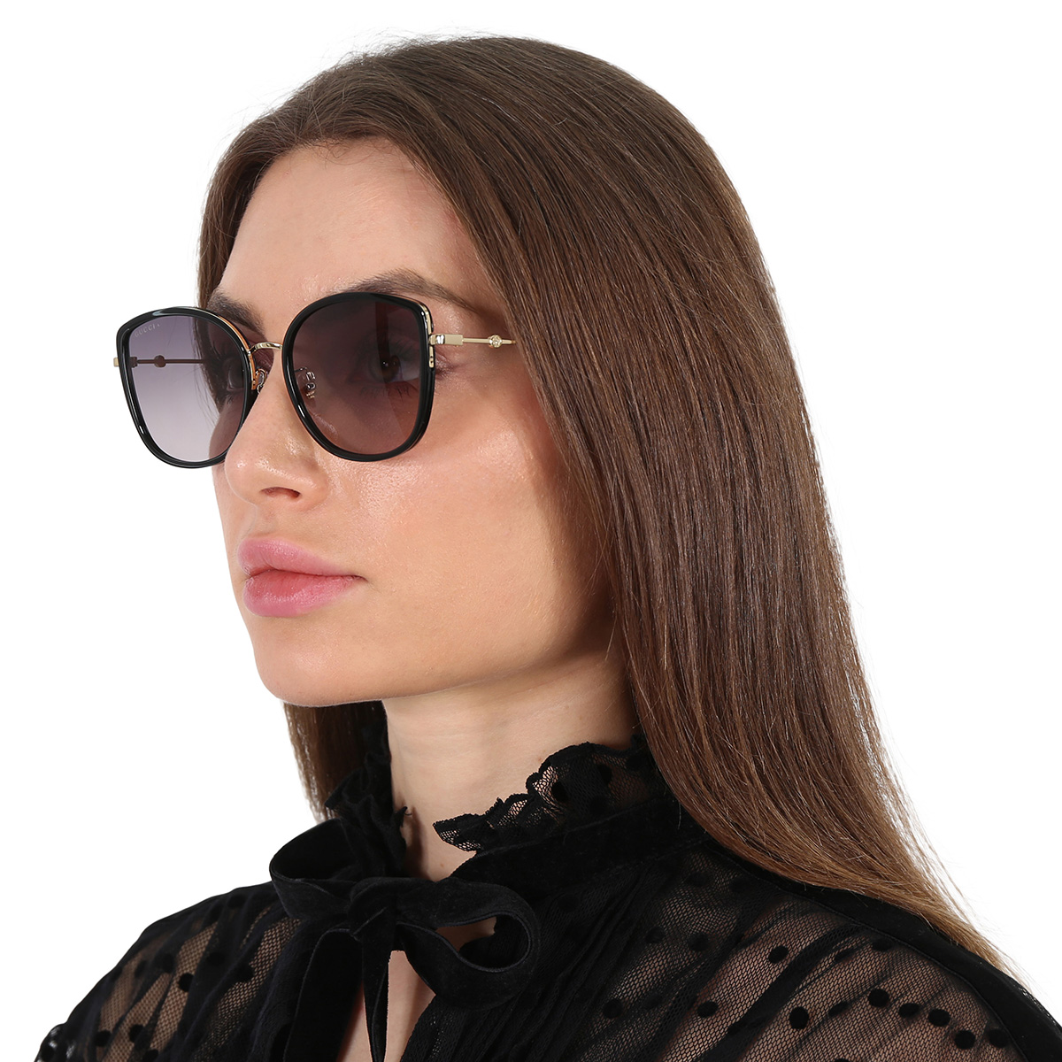 gucci grey gradient cat eye ladies sunglasses gg0606sk 001 56 gucci grey gradient cat eye ladies sunglasses gg0606sk 001 56