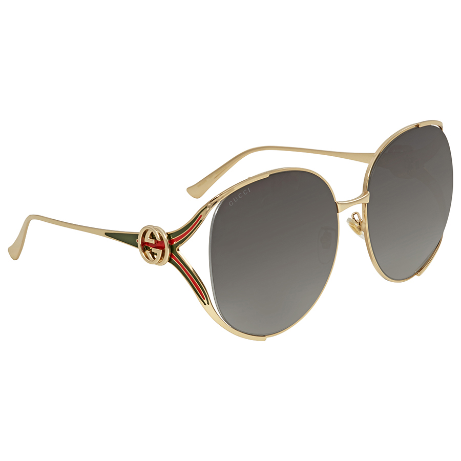 gucci grey gradient oval ladies sunglasses gg0225s 001 63 gucci grey gradient oval ladies sunglasses gg0225s 001 63