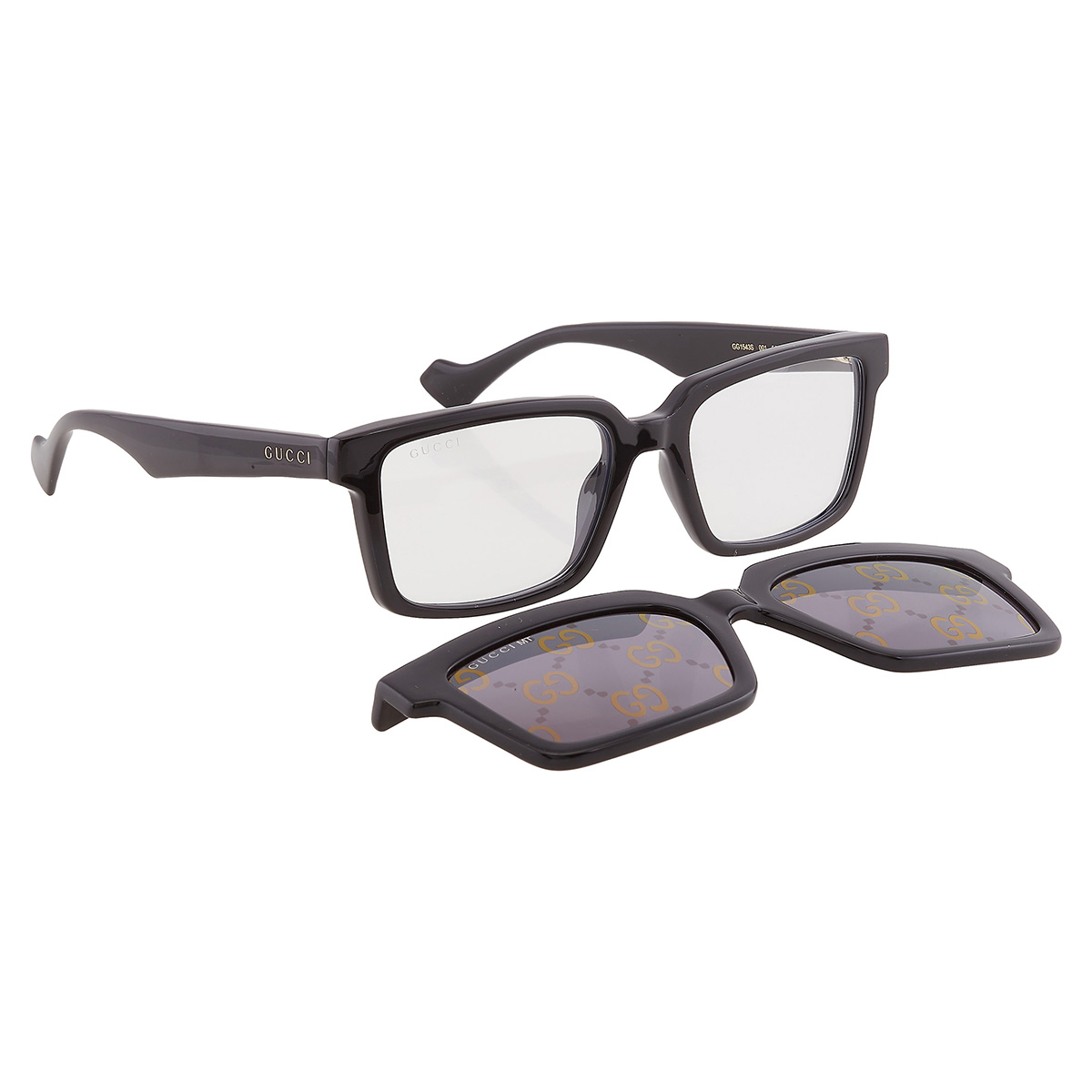 gucci grey logo clip on rectangular men's sunglasses gg1543s 001 54 gucci grey logo clip on rectangular men's sunglasses gg1543s 001 54