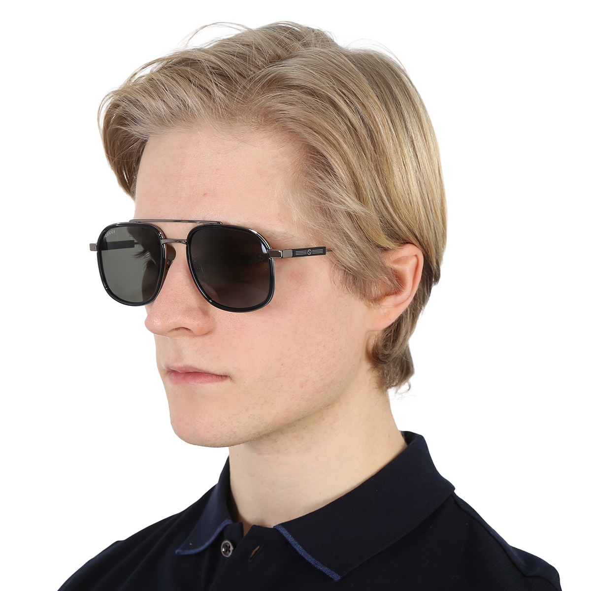 gucci grey navigator men's sunglasses gg1310s 001 56 gucci grey navigator men's sunglasses gg1310s 001 56