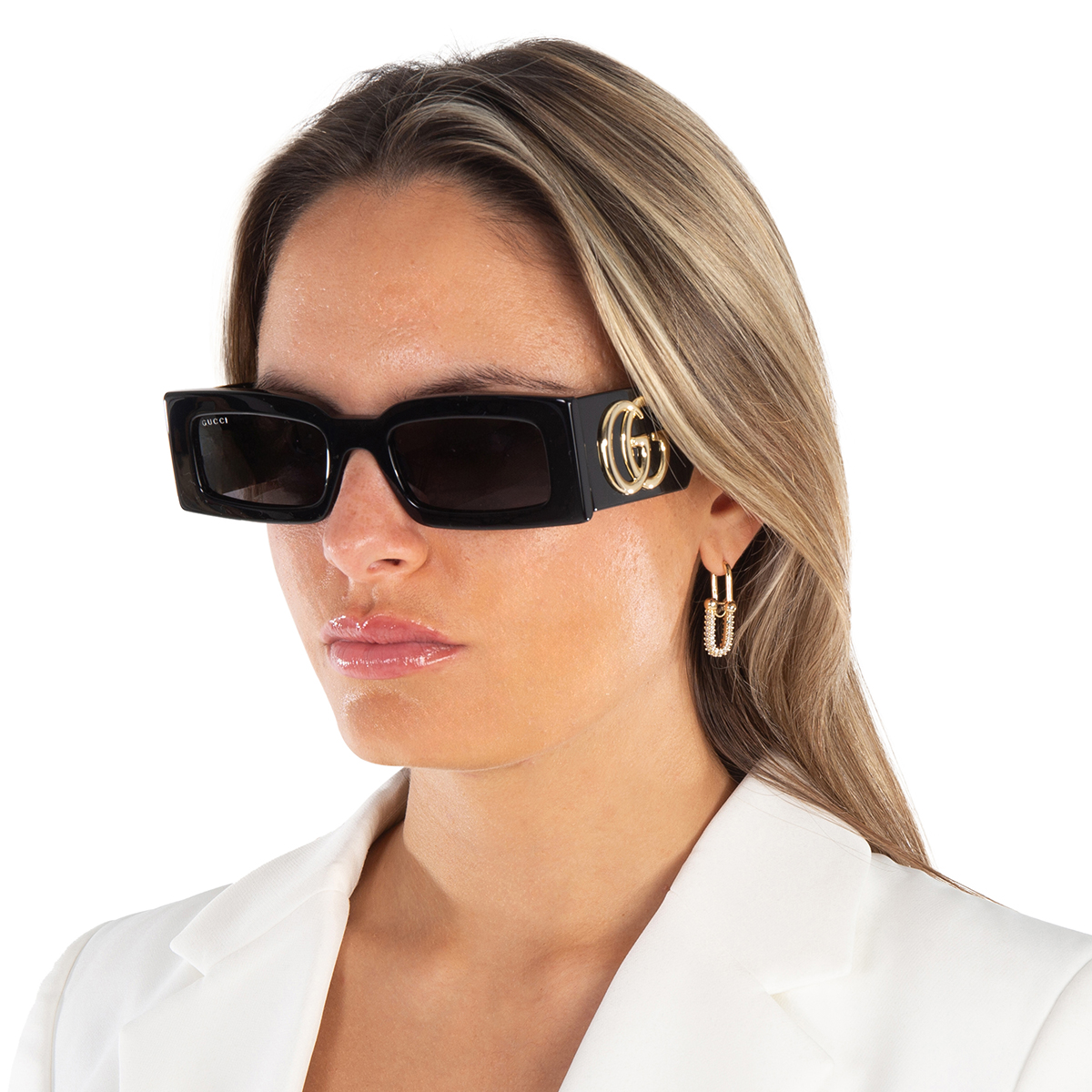 gucci grey rectangular sunglasses gg1425s 001 53 gucci grey rectangular sunglasses gg1425s 001 53