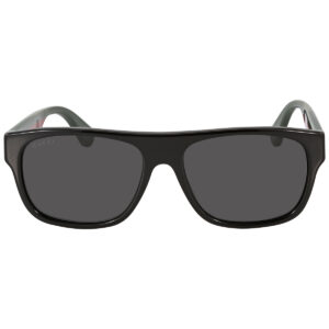 gucci grey square men's sunglasses gg0341s 001 56