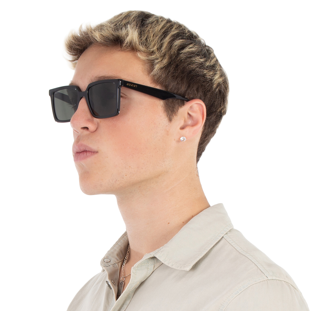 gucci grey square men's sunglasses gg1540s 001 55 gucci grey square men's sunglasses gg1540s 001 55