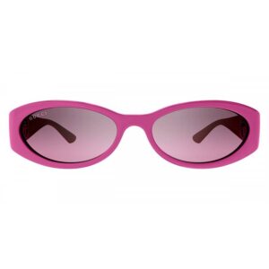 Home gucci pink mirrror gradient oval ladies sunglasses gg1660s 003 54