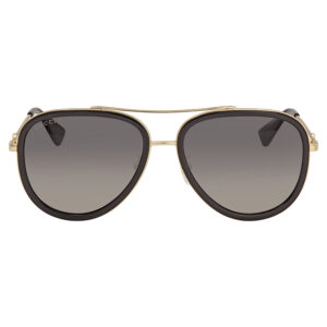 Home gucci polarized grey gradient pilot ladies sunglasses gg0062s 011 57