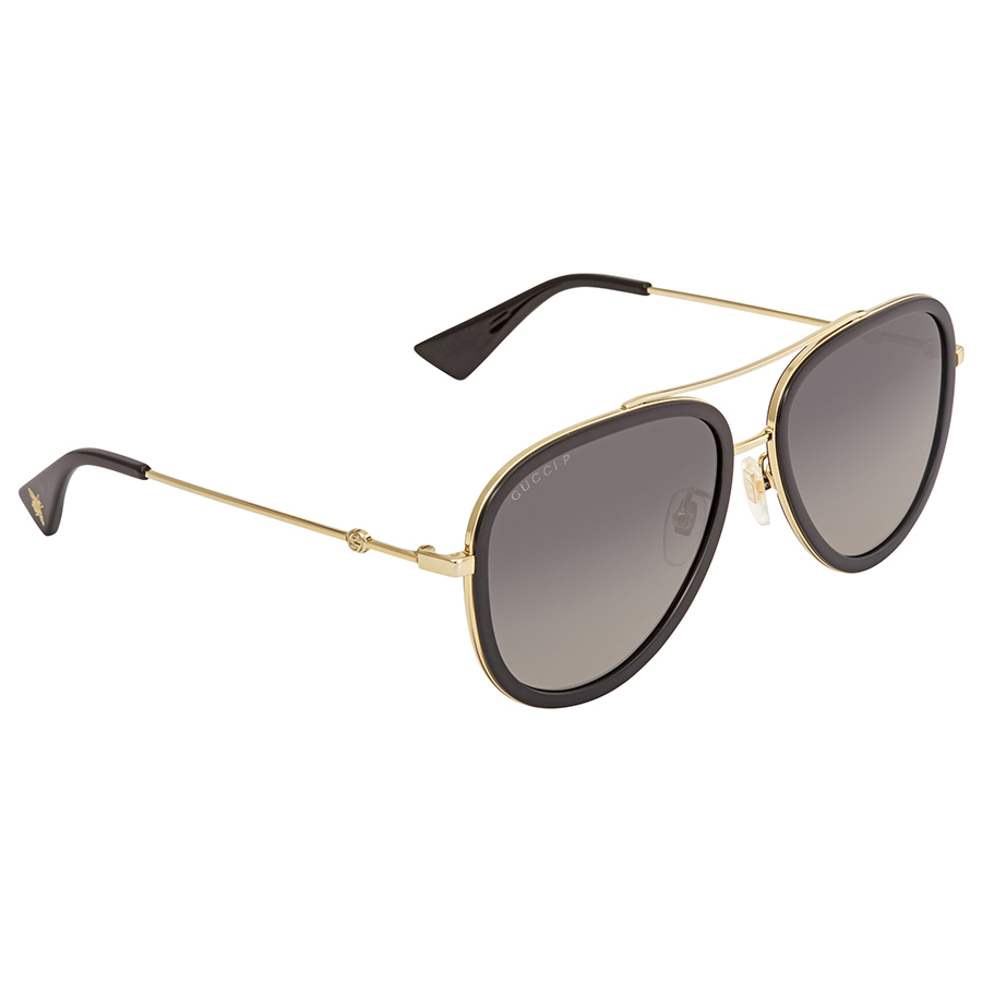 gucci polarized grey gradient pilot ladies sunglasses gg0062s 011 57 gucci polarized grey gradient pilot ladies sunglasses gg0062s 011 57