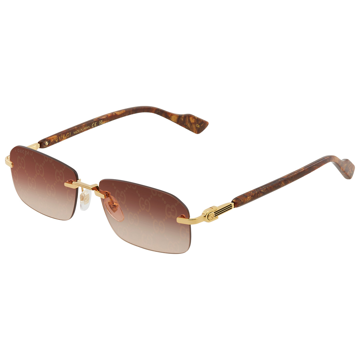 gucci red logo rectangular men's sunglasses gg1221s 004 56 gucci red logo rectangular men's sunglasses gg1221s 004 56