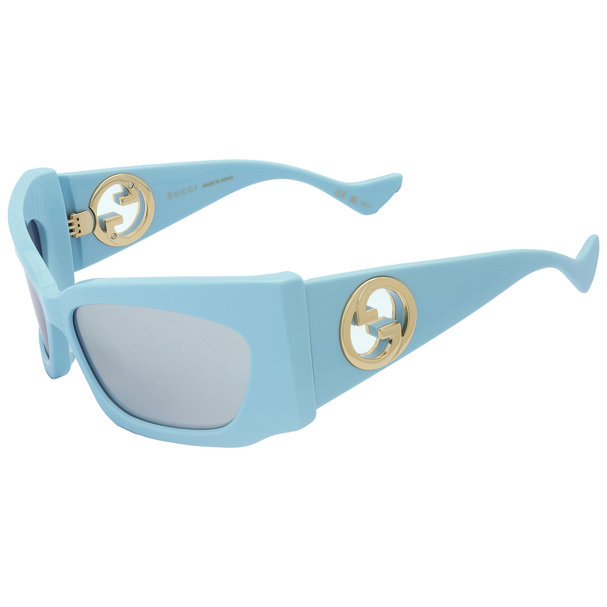 gucci silver wrap ladies sunglasses gg1412s 005 62 gucci silver wrap ladies sunglasses gg1412s 005 62