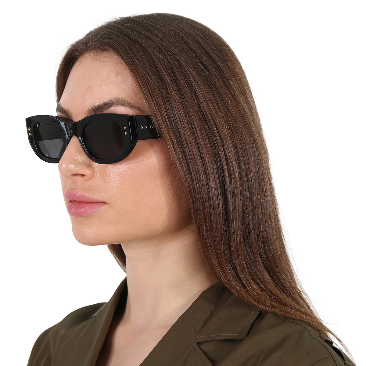 gucci solid grey rectangular ladies sunglasses gg1215s 002 51 gucci solid grey rectangular ladies sunglasses gg1215s 002 51