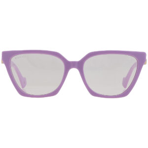 Home gucci violet logo clip on cat eye ladies sunglasses gg1542s 002 55