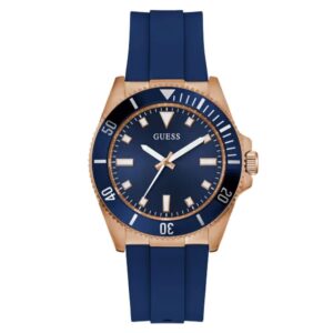 guess cliff quartz blue dial men's watch gw0969g3