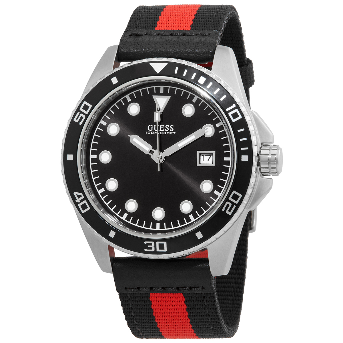 guess crew quartz black dial men's watch w1051g1 guess crew quartz black dial men's watch w1051g1