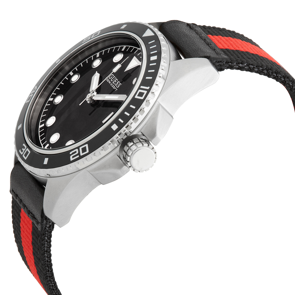 guess crew quartz black dial men's watch w1051g1 guess crew quartz black dial men's watch w1051g1