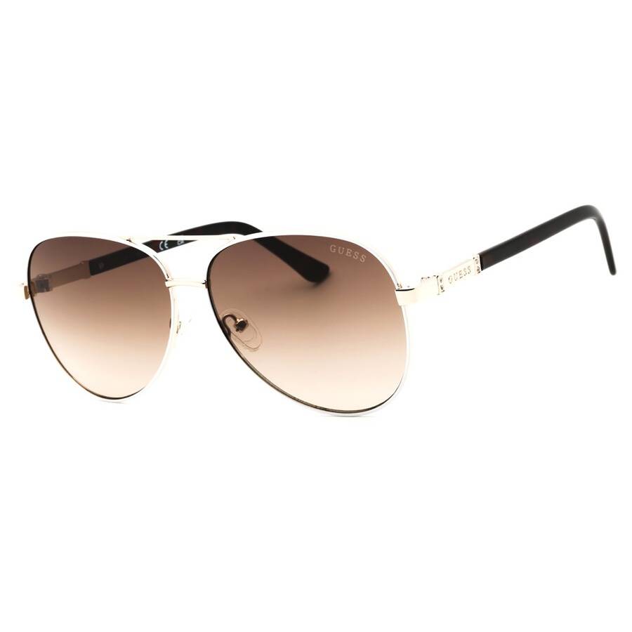 guess dark brown gradient pilot ladies sunglasses gu00173 21f 60 guess dark brown gradient pilot ladies sunglasses gu00173 21f 60