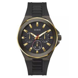 guess dashboard quartz black dial men's watch gw0799g1