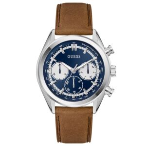 guess dawson quartz blue dial men's watch gw0972g1