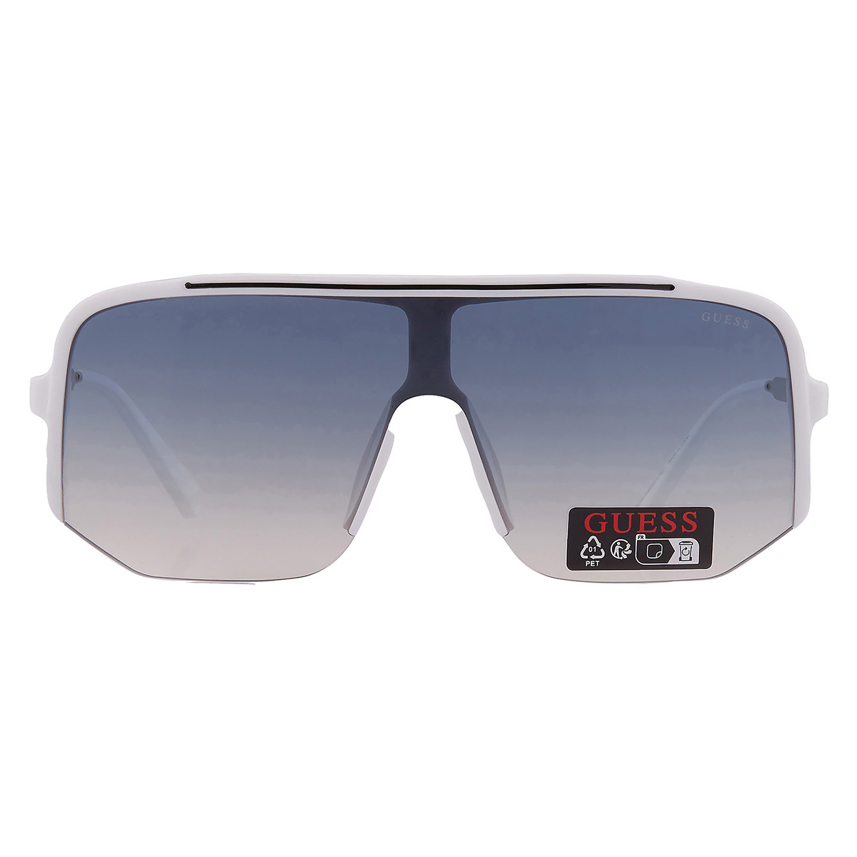 guess factory blue gradient shield men's sunglasses go00054 21w 00 guess factory blue gradient shield men's sunglasses go00054 21w 00