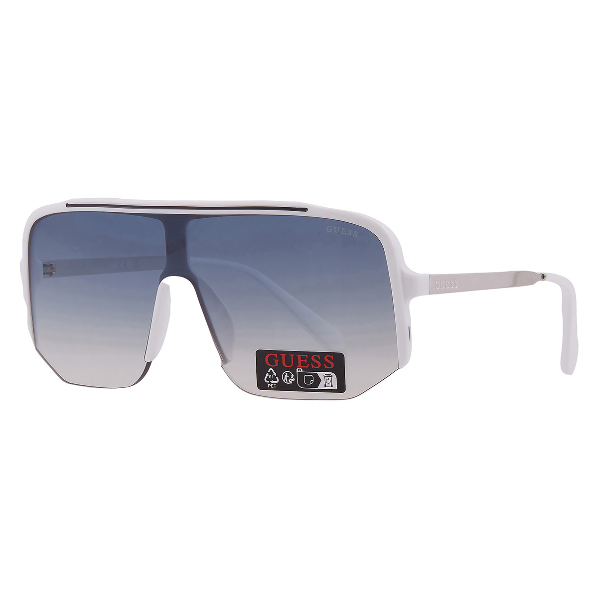 guess factory blue gradient shield men's sunglasses go00054 21w 00 guess factory blue gradient shield men's sunglasses go00054 21w 00