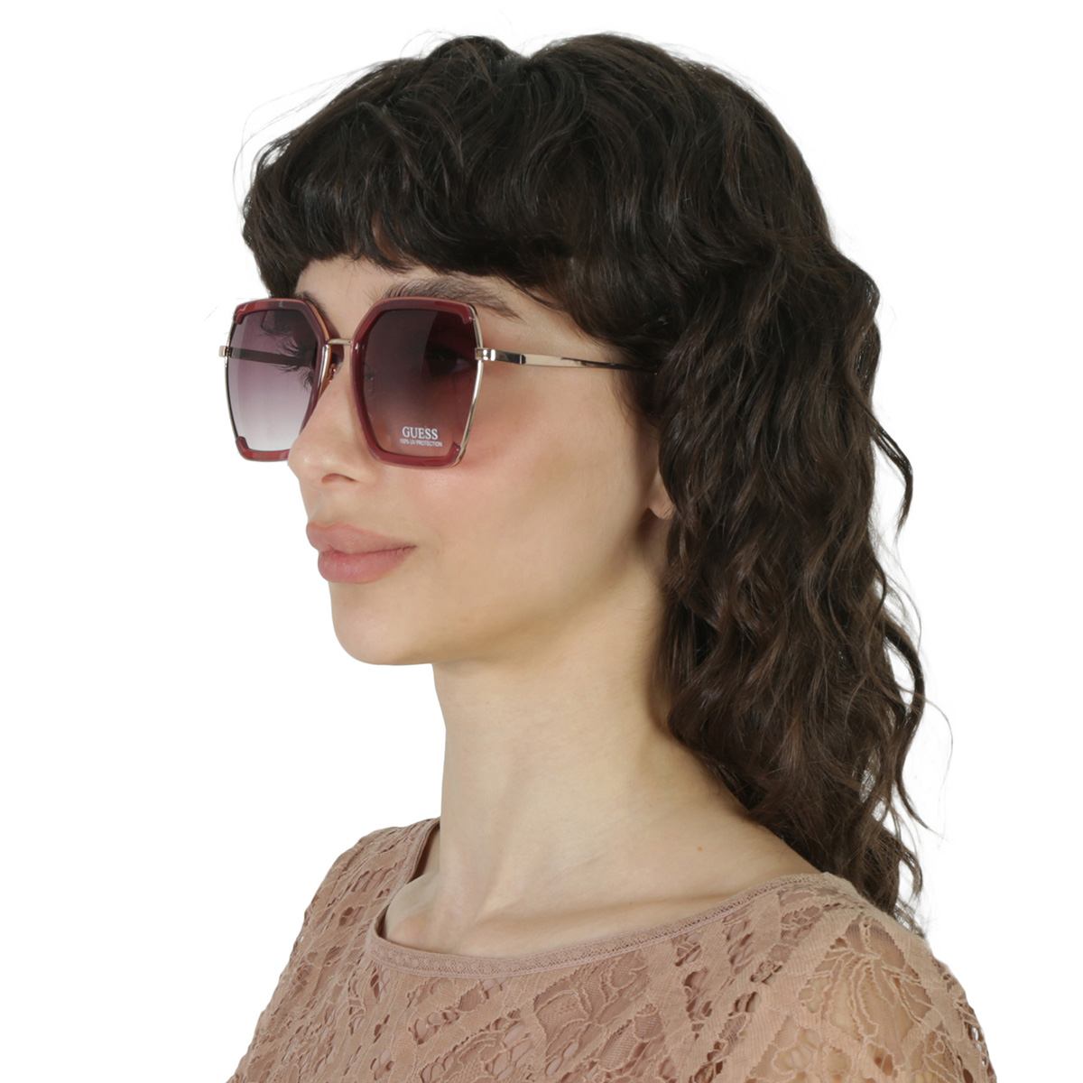 guess factory bordeaux gradient butterfly ladies sunglasses gf0418 69t 58 guess factory bordeaux gradient butterfly ladies sunglasses gf0418 69t 58