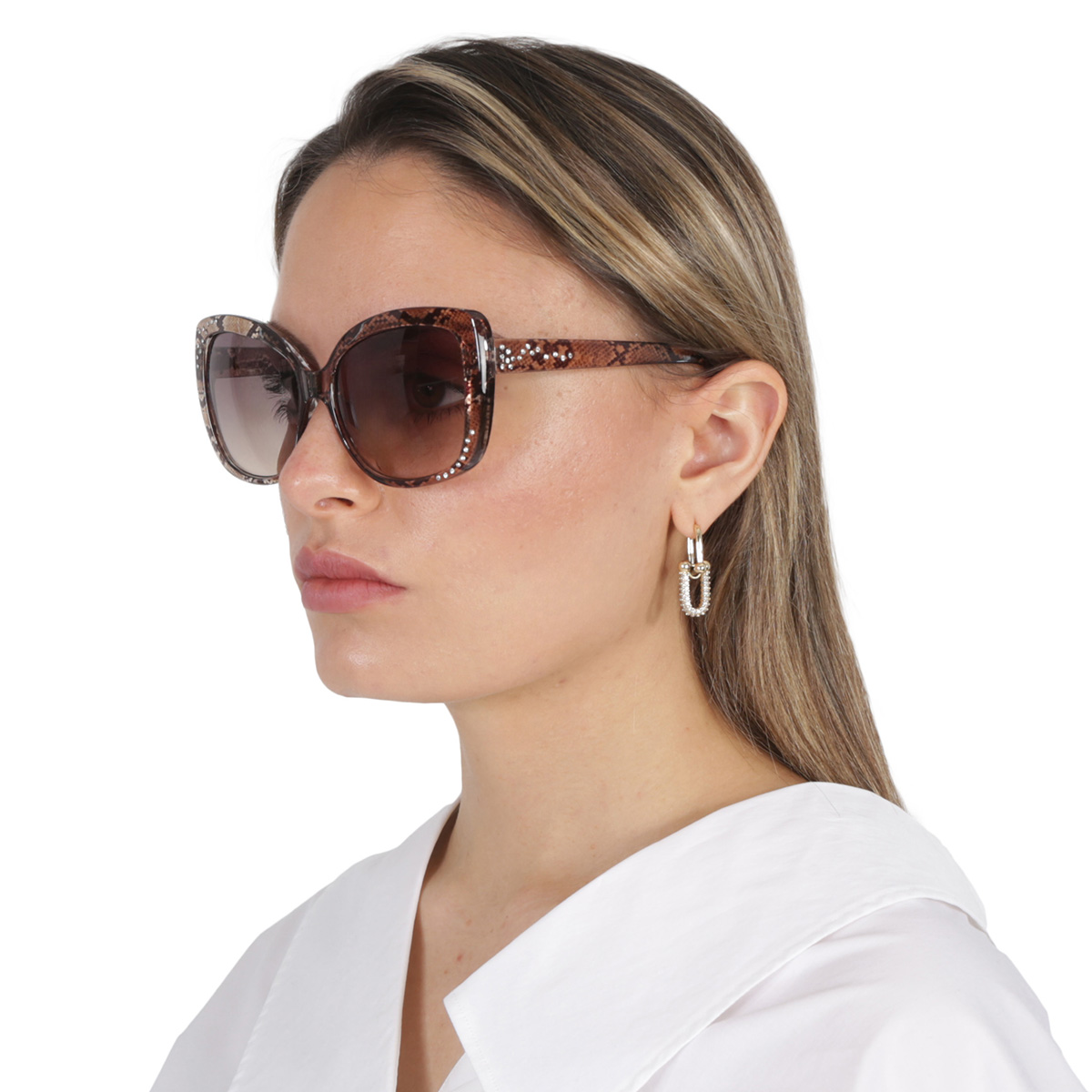 guess factory brown gradient butterfly ladies sunglasses gf0383 45f 57 guess factory brown gradient butterfly ladies sunglasses gf0383 45f 57