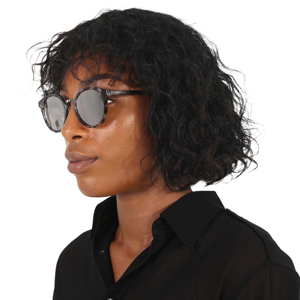 guess factory silver mirror round ladies sunglasses gf0305 56u 51 guess factory silver mirror round ladies sunglasses gf0305 56u 51