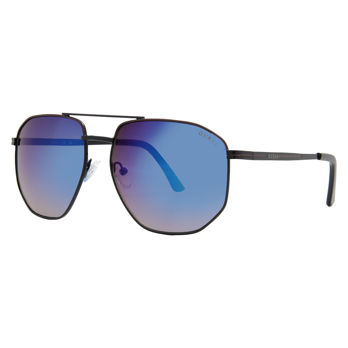 guess factory smoke mirror pilot men's sunglasses gf5122 01c 60 guess factory smoke mirror pilot men's sunglasses gf5122 01c 60