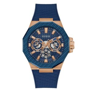 guess indy quartz blue dial men's watch gw0853g3