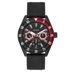 guess letterman quartz black dial men's watch gw0903g2