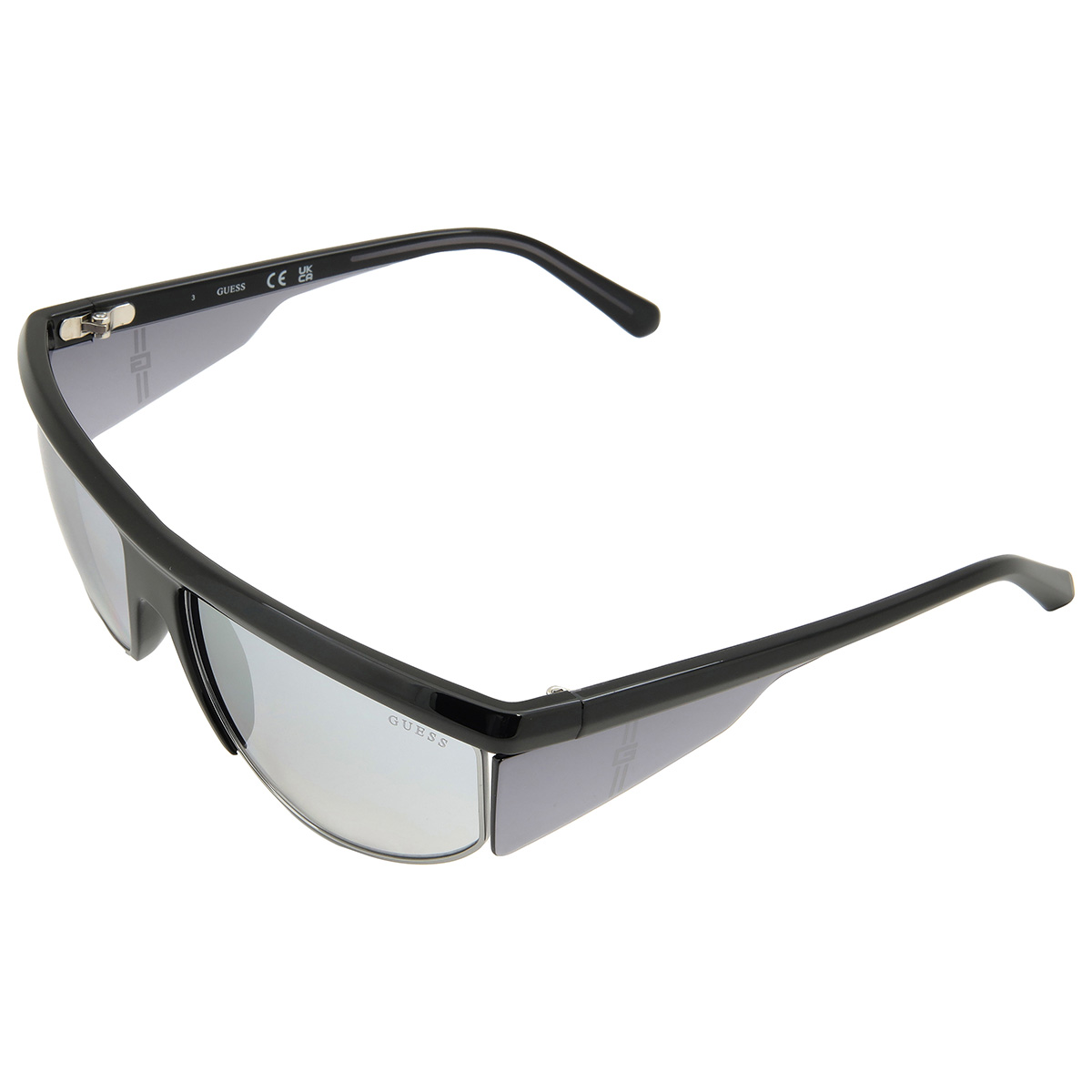 guess light grey mirror browline men's sunglasses gu00072 01c 62 guess light grey mirror browline men's sunglasses gu00072 01c 62