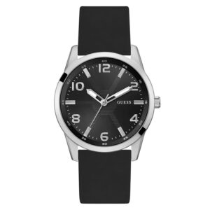 guess monte quartz black dial men's watch gw0805g1