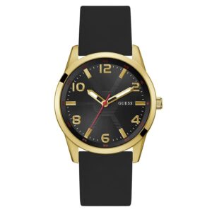guess monte quartz black dial men's watch gw0805g2