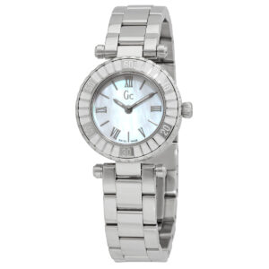 Home guess precious quartz white dial ladies watch gcx70018l1s