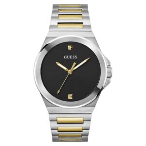 guess vinyl quartz black dial men's watch gw0833g3