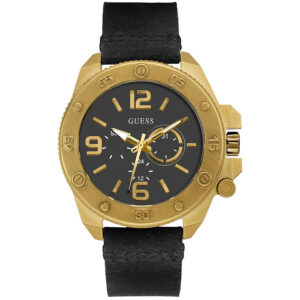 guess viper quartz black dial men's watch w0659g2