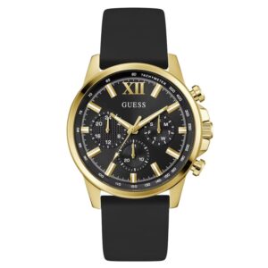 guess walker quartz black dial men's watch gw0913g2