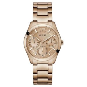 Home guess zoe quartz rose gold dial ladies watch gw0760l3